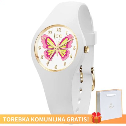 Biały zegarek dziecięcy Ice watch 021951 z motylkiem Ice Fantasia XS + TOREBKA KOMUNIJNA