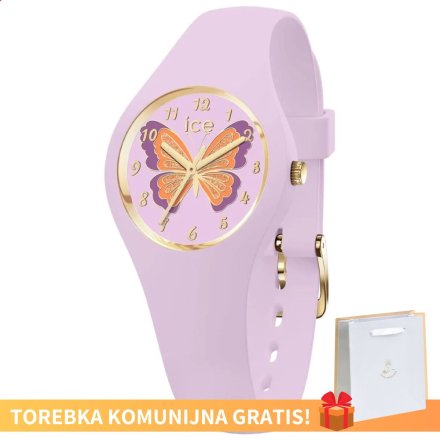 Fioletowy zegarek dziecięcy Ice watch 021952 z motylkiem Ice Fantasia XS + TOREBKA KOMUNIJNA