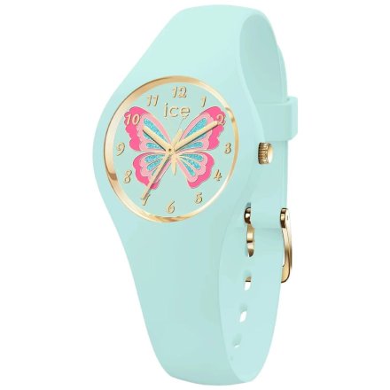 Błękitny zegarek dziecięcy Ice watch 021953 z motylkiem Ice Fantasia XS