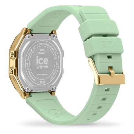 Złoty zegarek elektroniczny Ice-Watch DIGIT RETRO 022060 zielony 