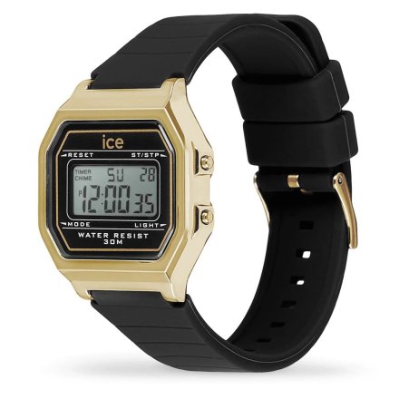 Złoty zegarek elektroniczny Ice-Watch DIGIT RETRO 022064 czarny + TOREBKA KOMUNIJNA