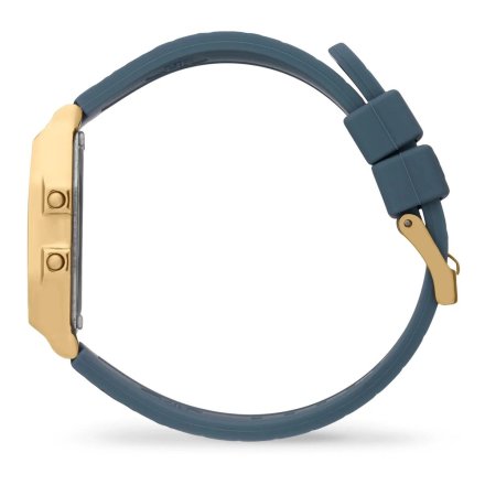 Złoty zegarek elektroniczny Ice-Watch DIGIT RETRO 022067 z granatowym paskiem