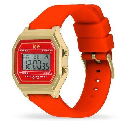 Złoty zegarek elektroniczny Ice-Watch DIGIT RETRO 022070 czerwony + TOREBKA KOMUNIJNA