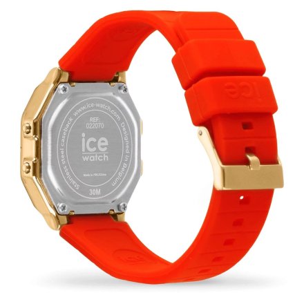 Złoty zegarek elektroniczny Ice-Watch DIGIT RETRO 022070 czerwony + TOREBKA KOMUNIJNA