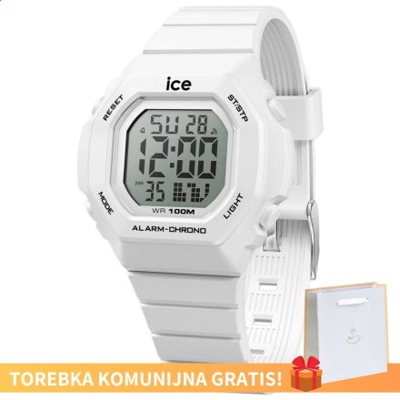 Biały zegarek elektroniczny Ice-Watch ICE DIGIT ULTRA 022093 + TOREBKA KOMUNIJNA