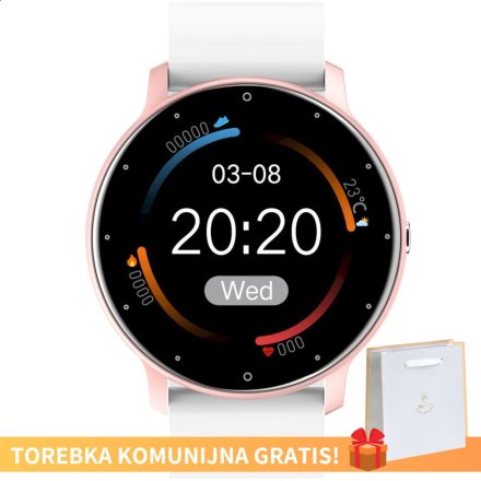 Smartwatch na Komunię dla dziewczynki biały pasek GT1-7