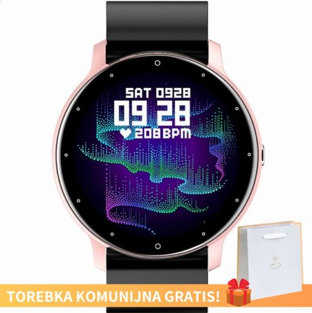 Smartwatch na Komunię dla dziecka różowo-czarny GT1-2