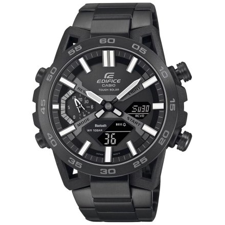 Czarny zegarek męski Casio Edifice Premium SOSPENSIONE ECB-2000DC-1BEF