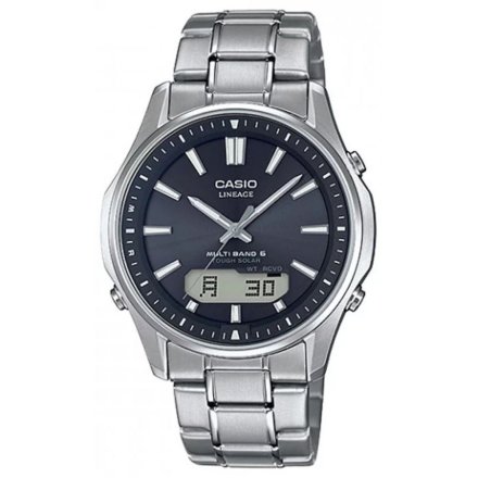 Srebrny zegarek Casio Lineage Waveceptor LCW-M100TSE-1AER