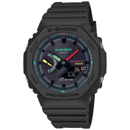 Czarny zegarek Casio G-Shock SMART GA-B2100MF-1AER z fluorescencyjnymi elementami