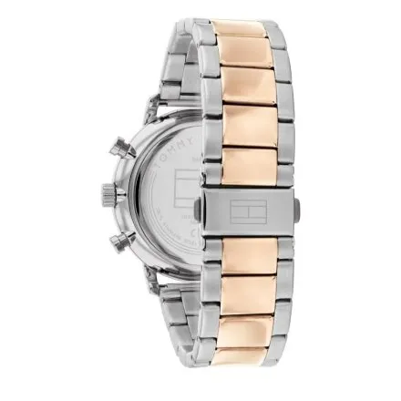 Zegarek męski Tommy Hilfiger srebrny Legend 1710570 z czarną tarczą 