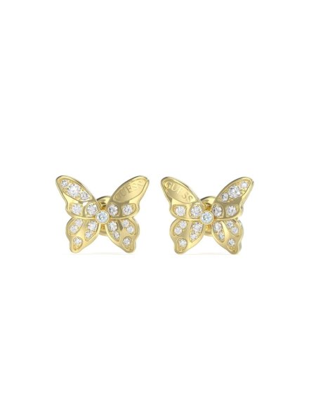 Złote kolczyki Guess CHRYSALIS motylki kryształki JUBE04108JW-YG 