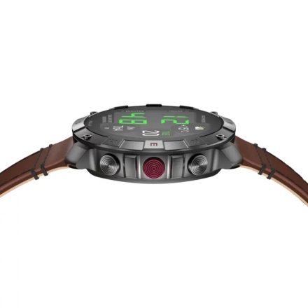 Polar Grit X2 PRO Titan brązowy skórzany M/L zegarek sportowy z GPS i wysokościomierzem