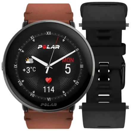 Polar Ignite 3 Titanium Brązowy skórzany M/L