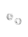 Srebrne kolczyki klasyczne kółka 14 mm Guess 4G FOREVER kryształy JUBE03283JW-RH