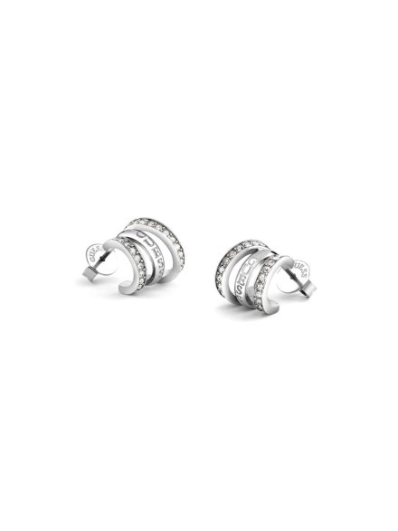 Srebrne kolczyki Guess CRAZY EARRINGS kryształki JUBE03302JW-RH