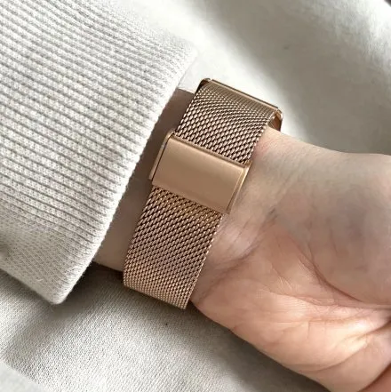 Smartwatch damski Rubicon Pamela różowozłoty + ochrona ekranu