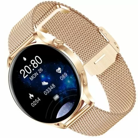 Smartwatch damski Rubicon Eva różowozłoty + ochrona ekranu