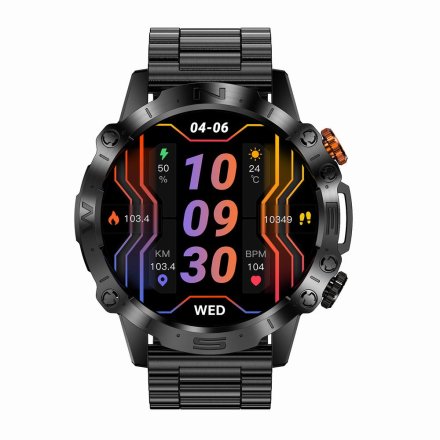 GRAVITY GT20-1 czarny smartwatch męski z funkcją rozmowy • BRANSOLETA + PASEK