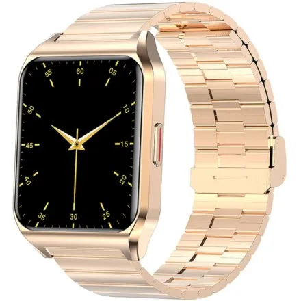 Smartwatch Rubicon Trend złoty na bransolecie + ochrona ekranu