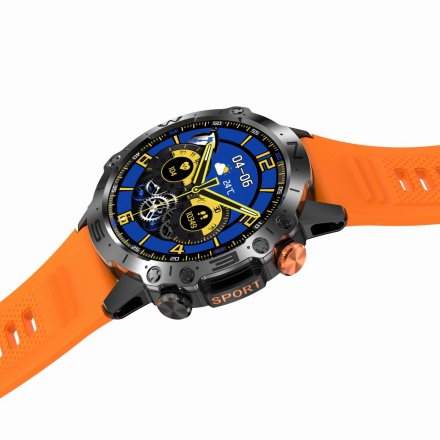 GRAVITY GT20-3 czarny pasek silikon + pasek smartwatch męski z funkcją rozmowy