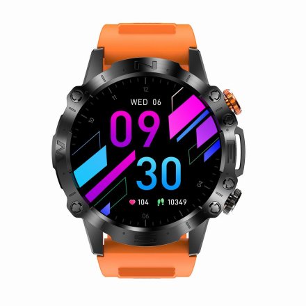 GRAVITY GT20-3 czarny pasek silikon + pasek smartwatch męski z funkcją rozmowy