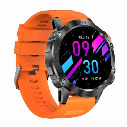 GRAVITY GT20-3 czarny pasek silikon + pasek smartwatch męski z funkcją rozmowy