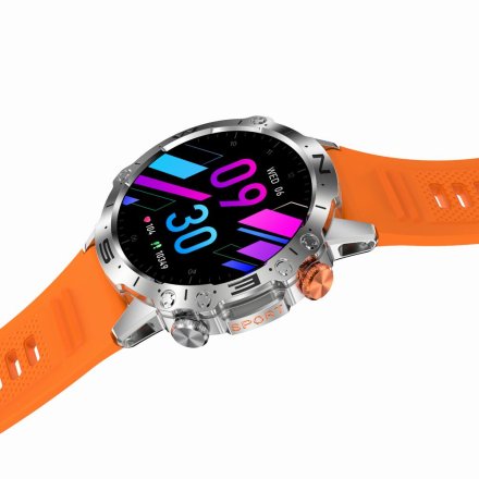 GRAVITY GT20-4 srebrny smartwatch męski z funkcją rozmowy • DWA PASKI