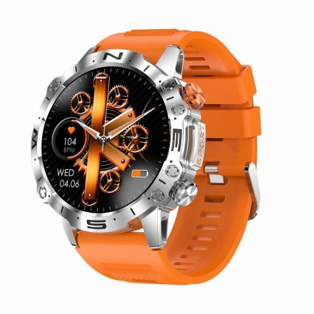 GRAVITY GT20-4 srebrny smartwatch męski z funkcją rozmowy • DWA PASKI