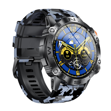GRAVITY GT20-5 czarny smartwatch męski z funkcją rozmowy • DWA PASKI