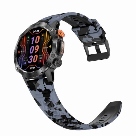 GRAVITY GT20-5 czarny smartwatch męski z funkcją rozmowy • DWA PASKI