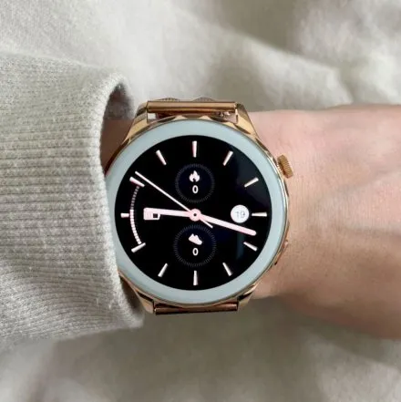 Smartwatch damski Rubicon Luna różowy + ochrona ekranu