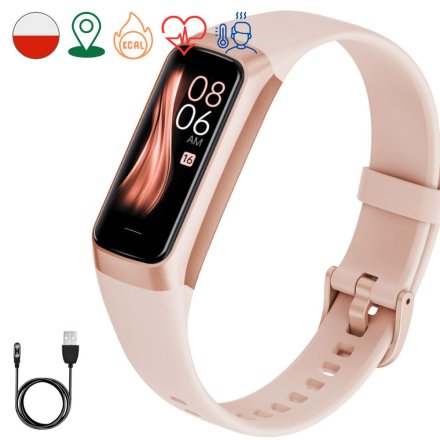 Smartwatch Rubicon Band różowa damska opaska smart