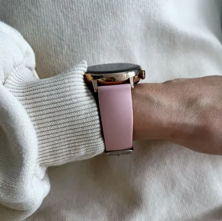 Smartwatch damski Rubicon Love Amoled różowy + ochrona ekranu