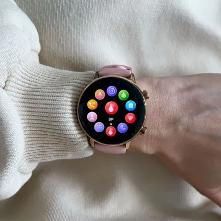 Smartwatch damski Rubicon Love Amoled różowy + ochrona ekranu