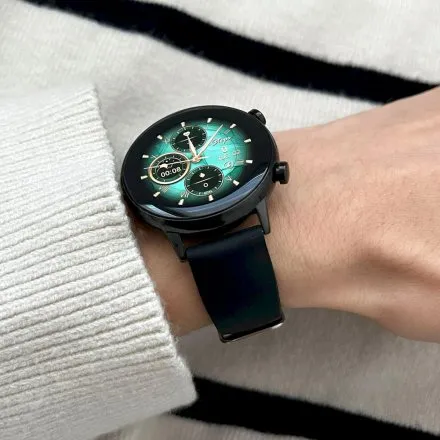 Smartwatch damski Rubicon Love Amoled czarny z funkcją rozmowy