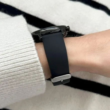 Smartwatch damski Rubicon Love Amoled czarny z funkcją rozmowy