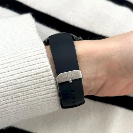 Smartwatch damski Rubicon Love Amoled czarny + ochrona ekranu