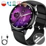 Smartwatch damski Rubicon Love Amoled czarny + biały pasek