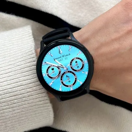 Smartwatch Rubicon Active Amoled czarny z funkcją rozmowy