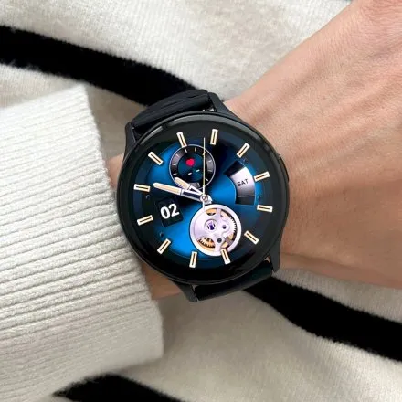 Smartwatch Rubicon Active Amoled czarny z funkcją rozmowy