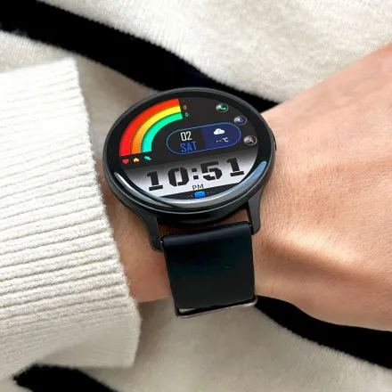 Smartwatch Rubicon Active Amoled czarny + ochrona ekranu