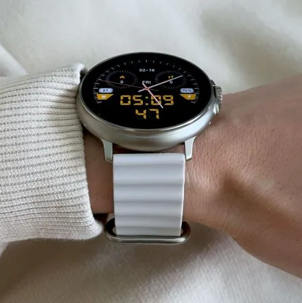 Smartwatch Rubicon Ultra szary + pomarańczowy pasek