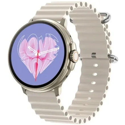 Smartwatch Rubicon Ultra szary + pomarańczowy pasek