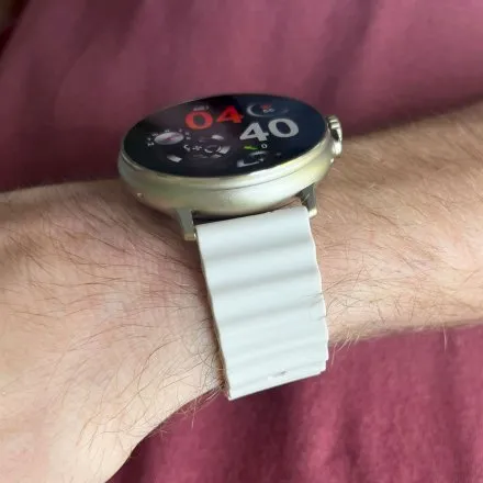 Smartwatch Rubicon Ultra szary + pomarańczowy pasek + ochrona ekranu