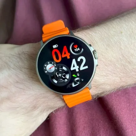 Smartwatch Rubicon Ultra pomarańczowy z funkcją rozmowy