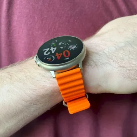 Smartwatch Rubicon Ultra pomarańczowy z funkcją rozmowy