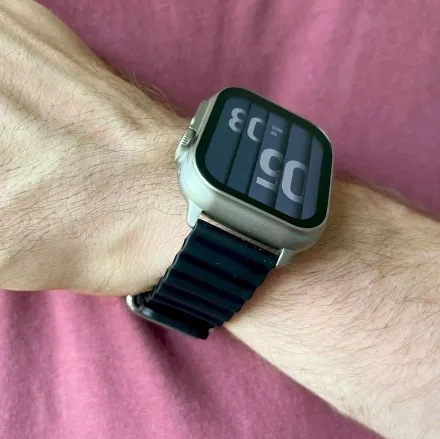 Smartwatch Rubicon Alex czarny + pomarańczowy pasek