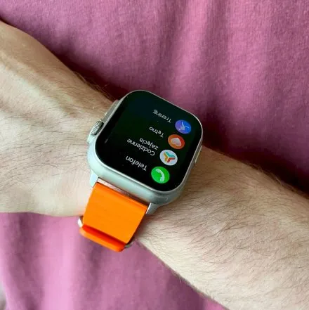 Smartwatch Rubicon Alex pomarańczowy + ochrona ekranu