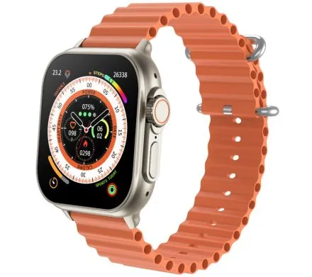 Smartwatch Rubicon Alex pomarańczowy + szary pasek